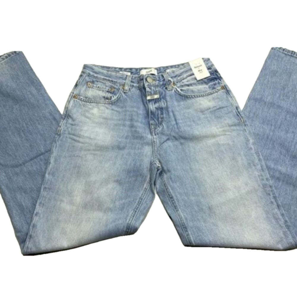 MNEW CLOSED Womens Jeans Mid Blue Size 27 Briston Relaxed Fit Mid Waist Pockets